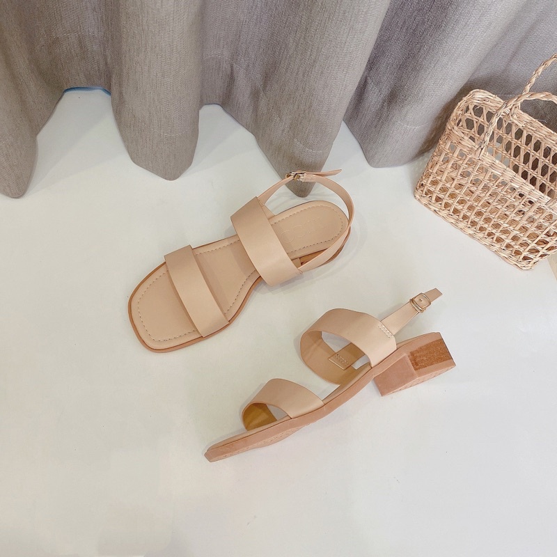 [Mã SKAMLTSM9 giảm 10% đơn 99K] Sandal Nữ 2 Quai Ngang 3cm - 1073