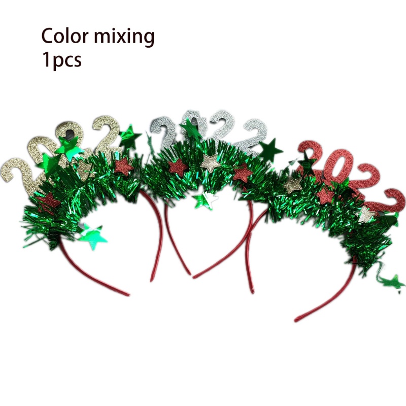 Băng Đô Cài Tóc Bằng Thiếc Phối Tua Rua Và Kim Tuyến Lấp Lánh Mừng Năm Mới