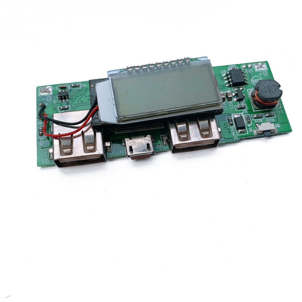 Mạch sạc dự phòng LCD 5V2.1A màu xanh - tháo máy