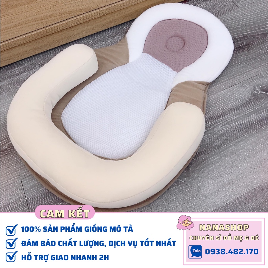 Đệm ngủ đúng tư thế chống giật mình cho bé JJOVCE màu kem