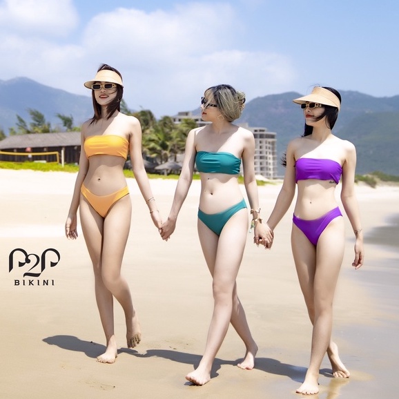 P2P BIKINI - Bikini hai mảnh áo quây ngang, quần tam giác basic - BTK370M_TG