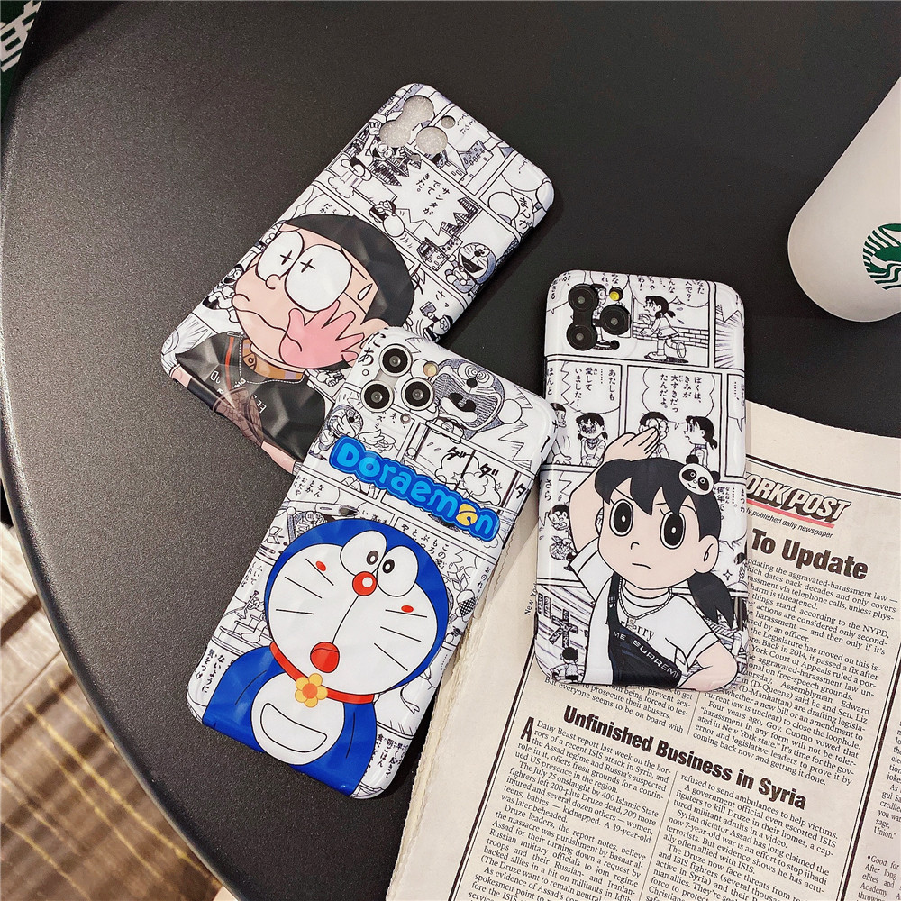 Ốp Điện Thoại Mềm Họa Tiết Doraemon Hoạt Hình 3D Cho iPhone 11 Pro Max se 2020 7 8 Plus XR XS Max