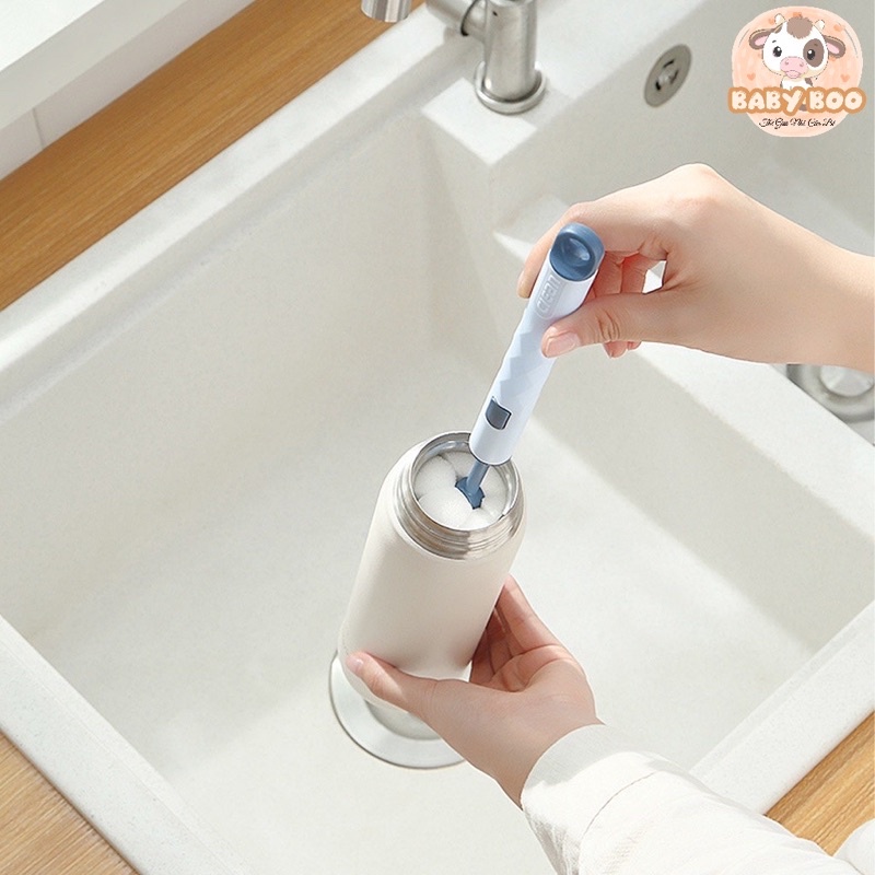 Cọ rửa bình sữa cho bé đầu mút xốp có thể thay thế