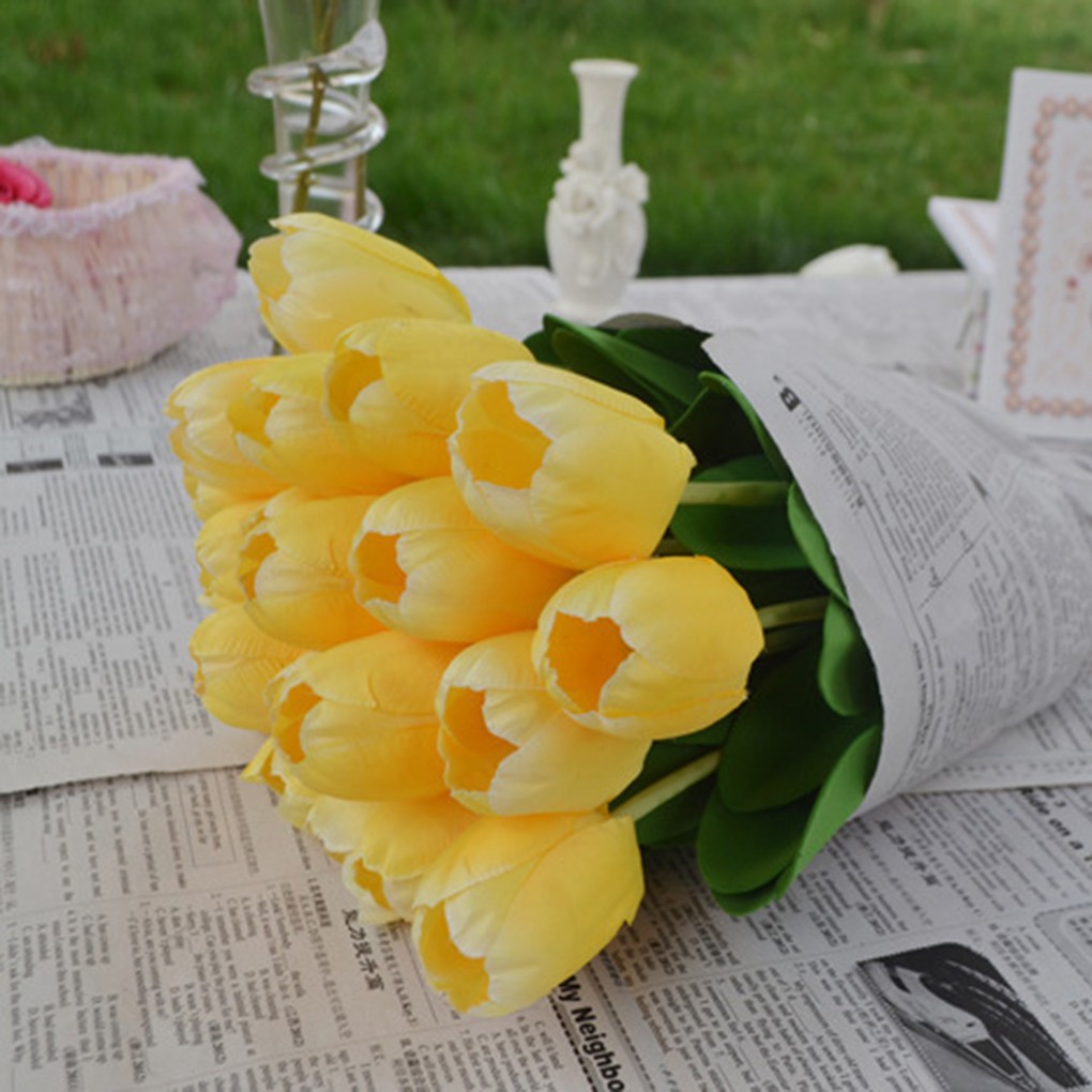 Hoa Tulips giả trang trí phòng khách - Bộ 2 bông