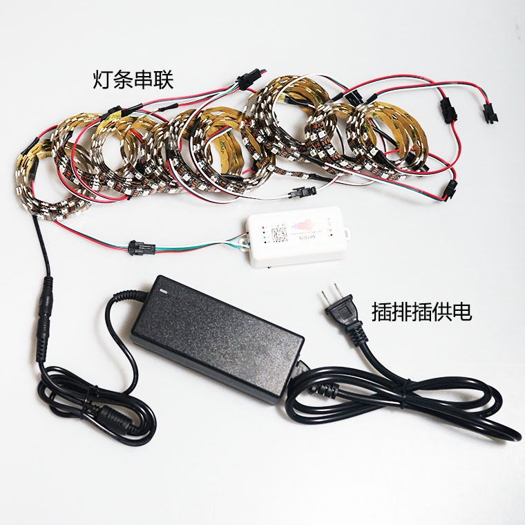 Đèn led trang trí RGB chạy theo 10 cột âm thanh đủ size