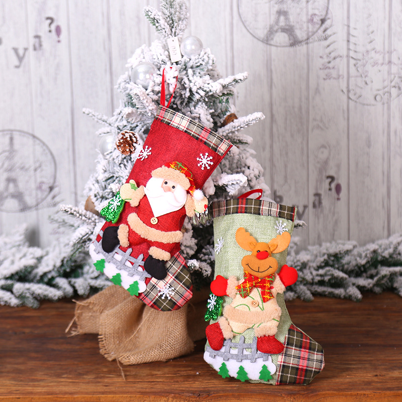 Túi đựng kẹo trang trí cây thông Noel quà tặng cho trẻ em