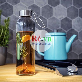 Bình Detox thuỷ tinh có quai xách 500ml,300ml