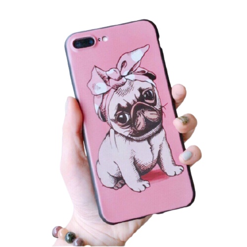 Ốp lưng iphone dẻo in hình nổi Chó Hồng và Mèo Chi 6/6plus/6s/6splus/7/7plus/8/8plus/x/xs/11/12/pro/max/plus/promax