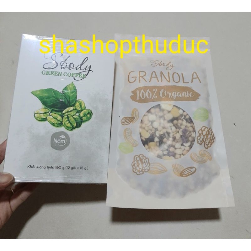 Cà phê Sbody Green chính hãng Tặng 1 túi ngũ cốc GRANOLA