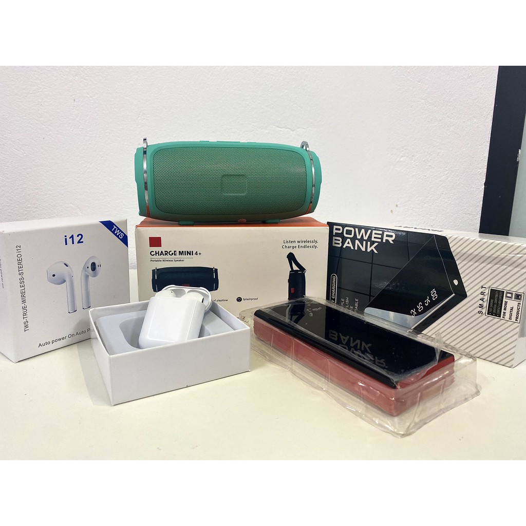 Combo 3 Sản Phẩm Loa Bluetooth, Tai Nghe Không Dây, Sạc Dự Phòng Giá Siêu Rẻ