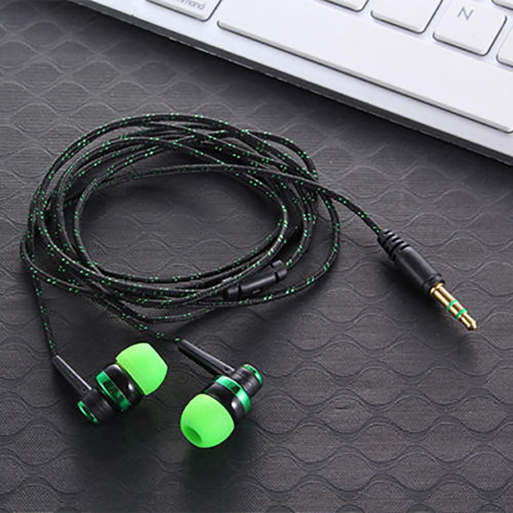 Tai nghe nhét tai dây bện thiết kế thời trang giắc 3.5mm
