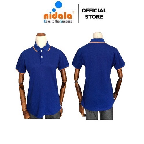 Áo thun Polo Nữ có cổ NIDALA  chất liệu cá sấu cotton 65/35 thanh lịch chuẩn đẹp, màu xanh bích