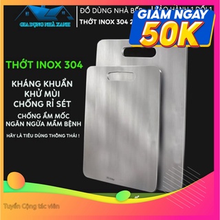🍀FREESHIP🍀 Thớt Inox Nhà Bếp Chuẩn 304 Chống Gỉ Set, Kháng Khuẩn, Khử Mùi, Tiện Dụng Cho Căn Bếp Nhà Bạn