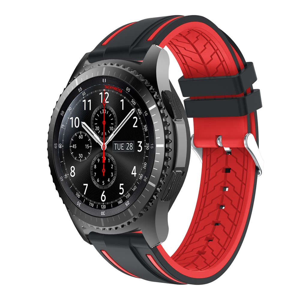 Dây đeo thoáng khí bằng silicone khóa inox cho đồng hồ thông minh Samsung Gear S3 Classic / Frontier Galaxy 46mm 22mm