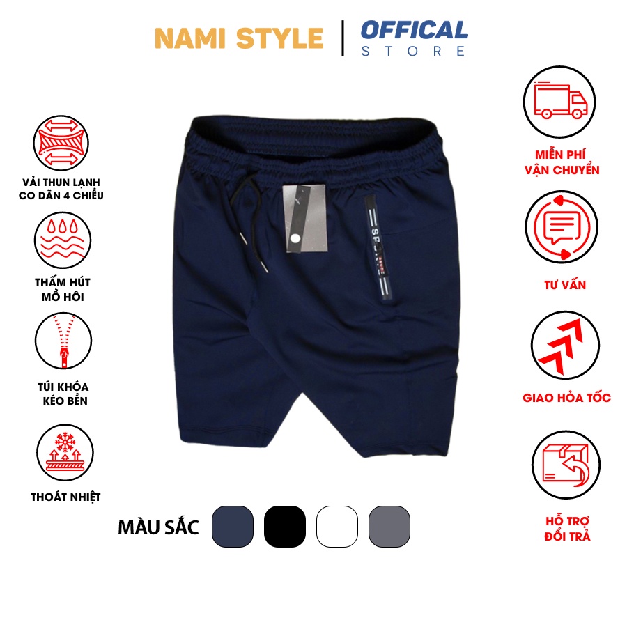 Quần đùi nam vải thun lạnh cao cấp siêu nhẹ thể thao mềm mịn co giãn tốt vận động thoải mái-QDTT121