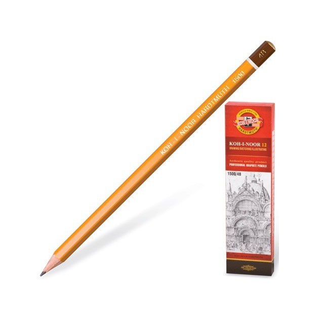 Bút Chì tiệp, chì phác thảo KOH-I-NOOR 1500 PENCIL CHÍNH HÃNG