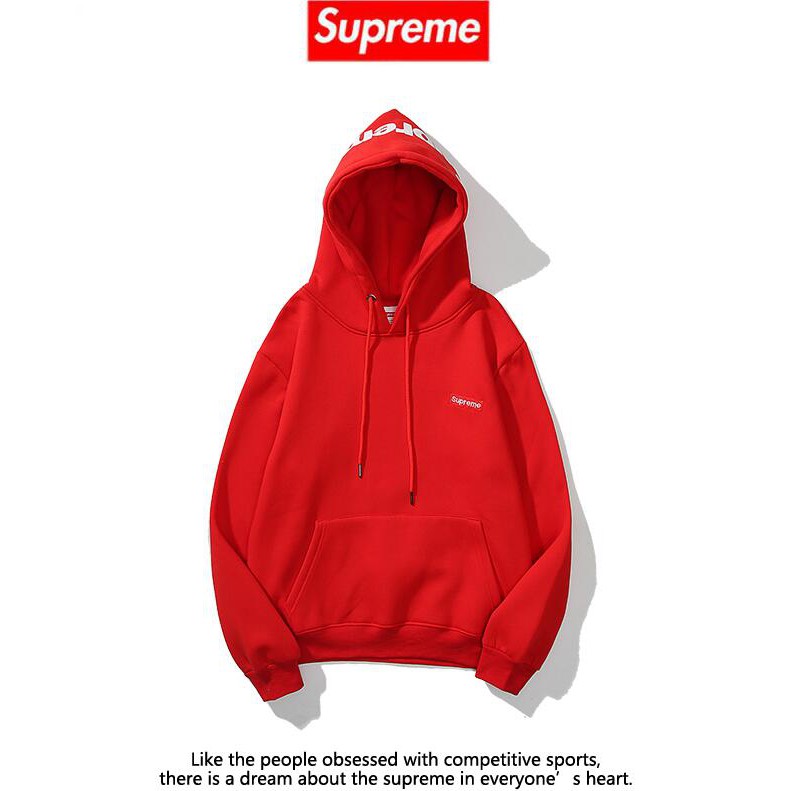 Áo Hoodie Vải Cotton In Chữ Supreme Thời Trang Cho Nam Nữ