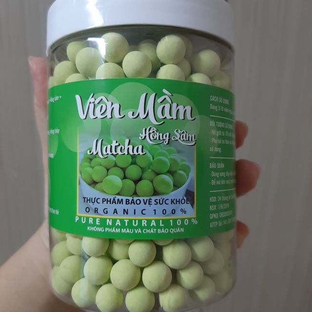 [SHOPEE TRỢ GIÁ] 1 kg 2 hộp viên mầm đậu nành hồng sâm  matcha (giá sỉ)