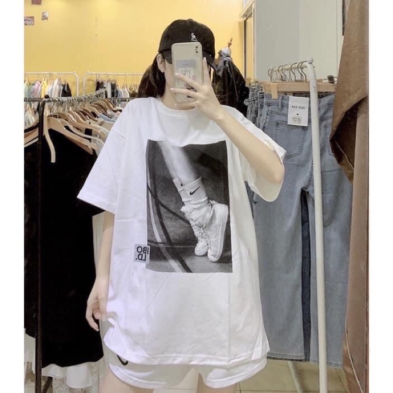 [GIÁ HUỶ DIỆT] Áo Thun Tay Lỡ Hình Đôi Giày- Áo Phông Unisex Nam Nữ Freesize Ulzzang