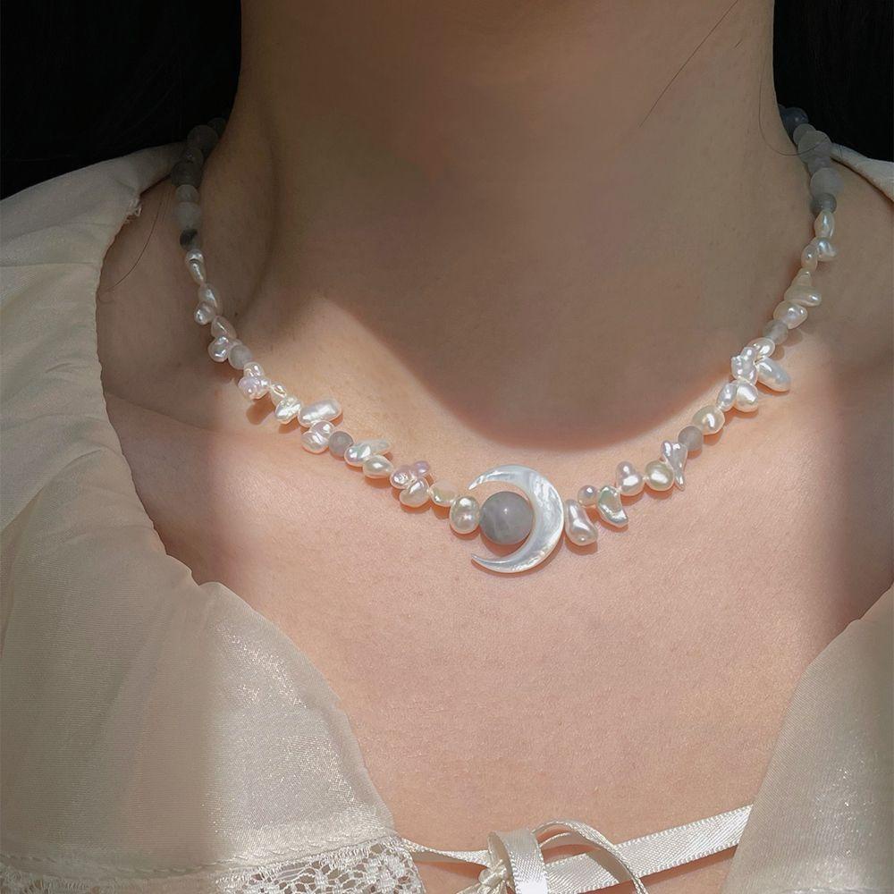 Vòng cổ Mặt Trăng Khuyết Thời Trang Cho Nữ