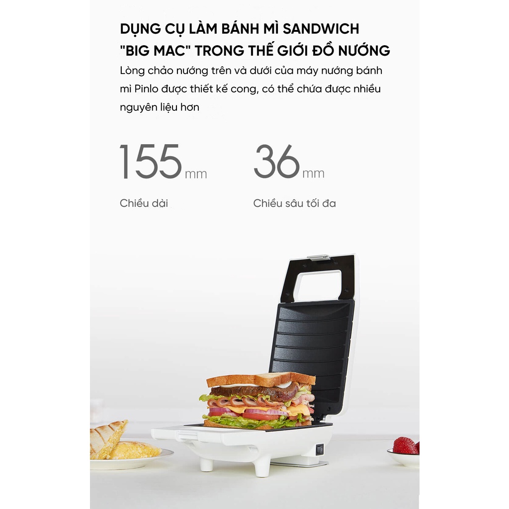 Máy nướng bánh mì sandwich Xiaomi Pinlo PL-S042W1H