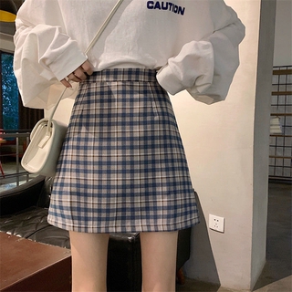 【Lisa】 Váy ngắn thời trang Check Chero cạp cao