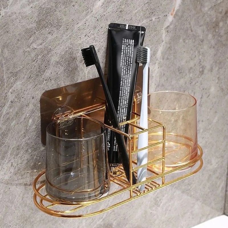 Giá Đỡ Bàn Chải Đánh Răng / Cốc / Xà Phòng Gắn Tường Nhà Tắm Tiện Dụng