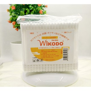 Bộ sản phẩm 6 gói Bông vệ sinh tai người lớn WIKODO (thân giấy)