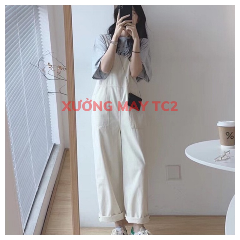 Quần Yếm kaki nam nữ,Quần Yếm Unisex 2 túi ngực form thụng phong cách Ulzzang trẻ trung, kiểu dáng baggy suông XƯỞNGMAYT