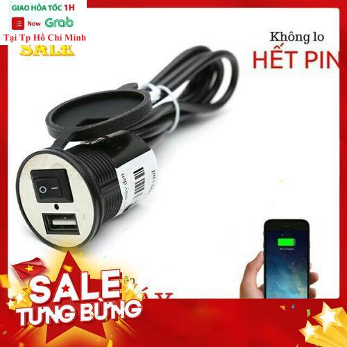 [RẺ VÔ ĐỊCH] Củ sạc trên xe máy 12-24V cổng USB chống nước