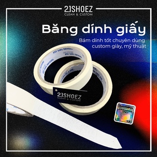 Băng Dính Giấy Bản 2cm - Bám Dính Tốt Custom Giày