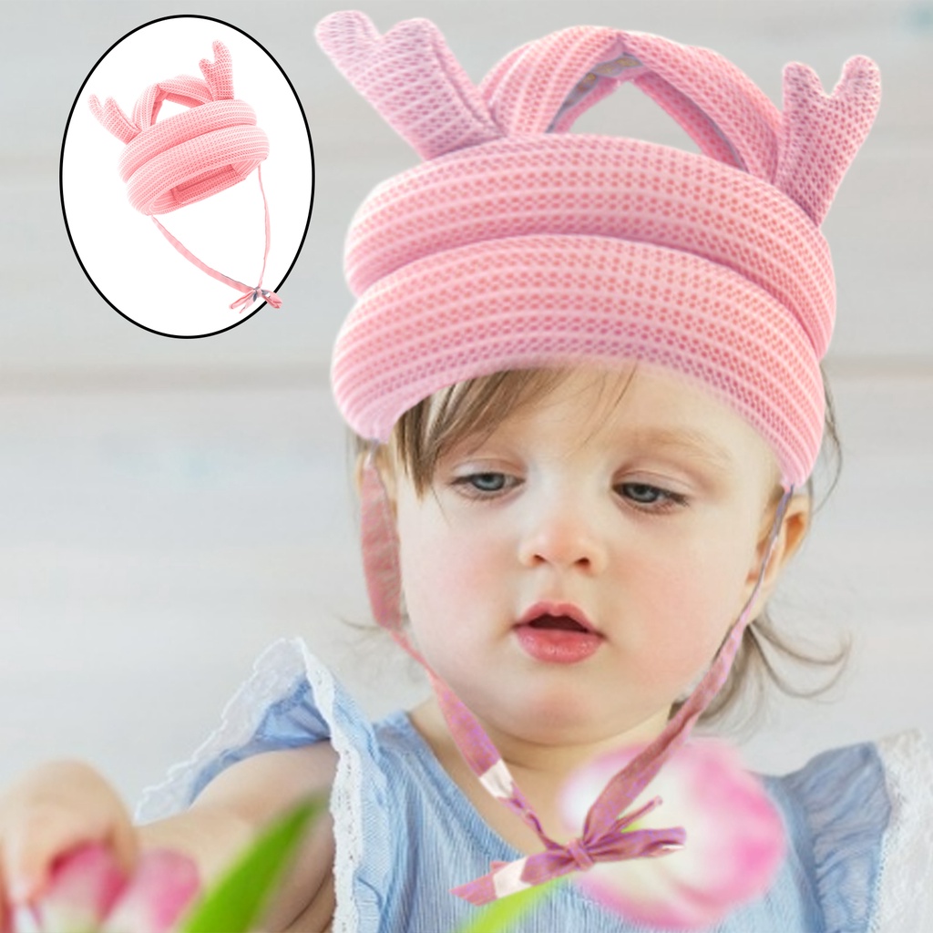 Mũ Trùm Đầu Chống Va Chạm Bằng Cotton Cho Bé
