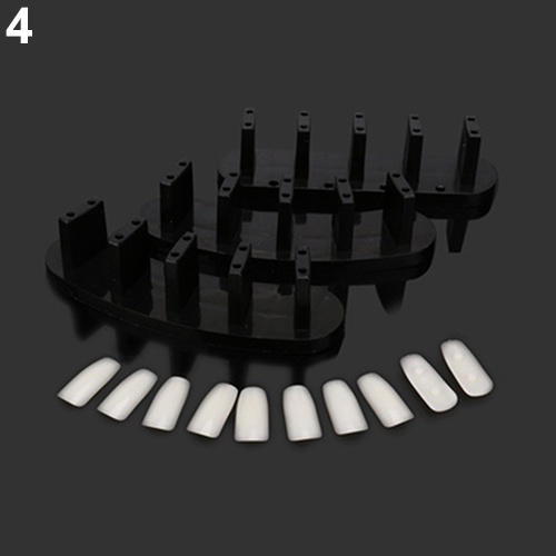 Bộ 3 Khung Trưng Bày Móng Tay Giả Bằng Acrylic Kèm 10 Đầu Nối Tiện Dụng