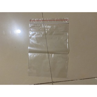 Túi zip chỉ đỏ loại dày đẹp PE kích thước 17cm x 24cm-50 chiếc