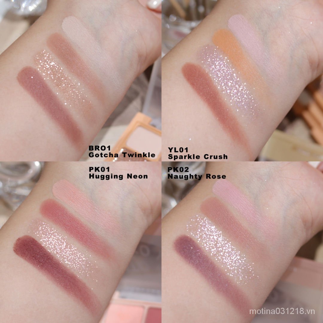 (Hàng Mới Về) Bảng Phấn Mắt 4 Màu Nhũ Lì Sắc Ngọc Trai Kháng Nước Phong Cách Thời Trang Pk01 | BigBuy360 - bigbuy360.vn