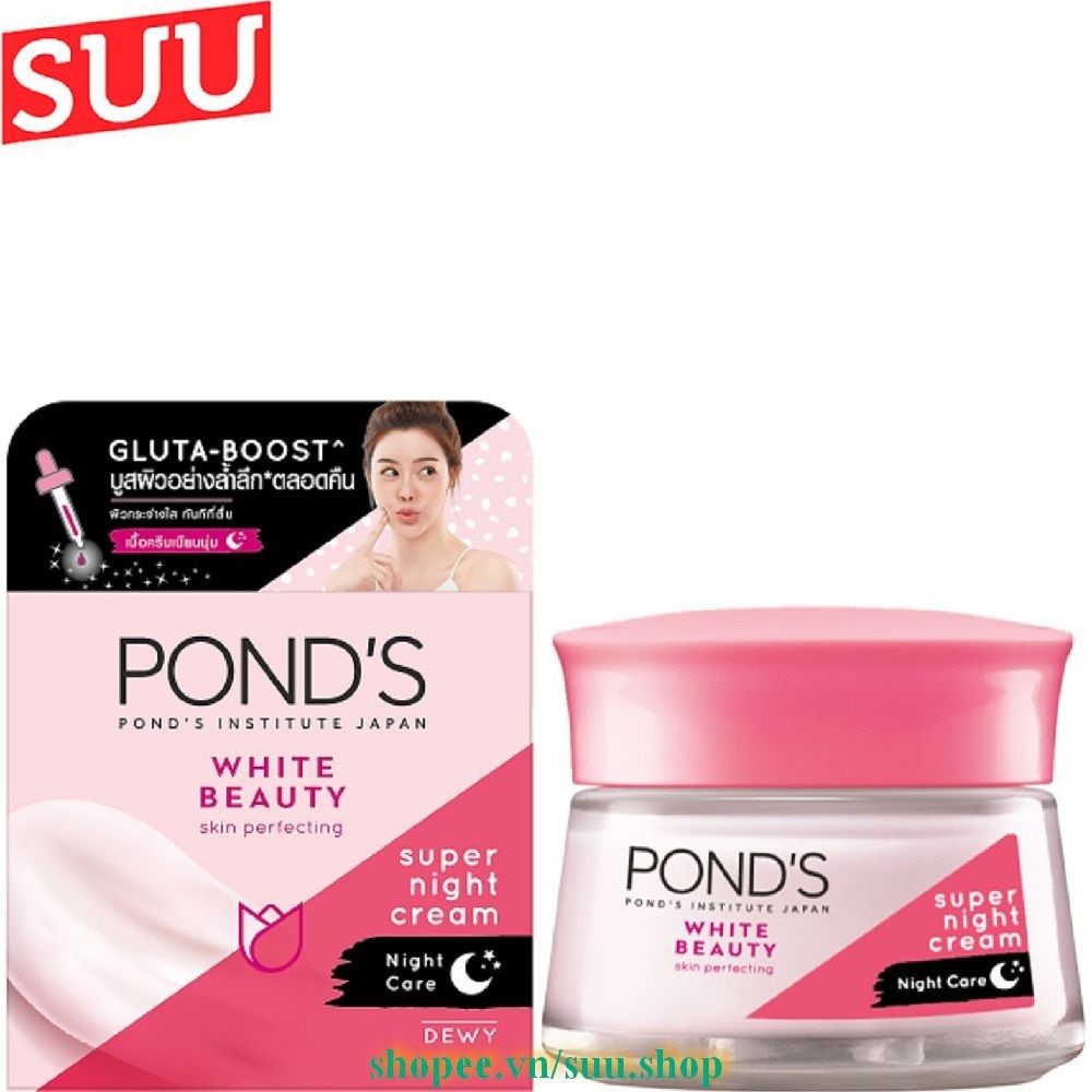 Kem Dưỡng Trắng Da Ponds 50g Hồng Rạng Rỡ White Beauty suu.shop cam kết 100% chính hãng