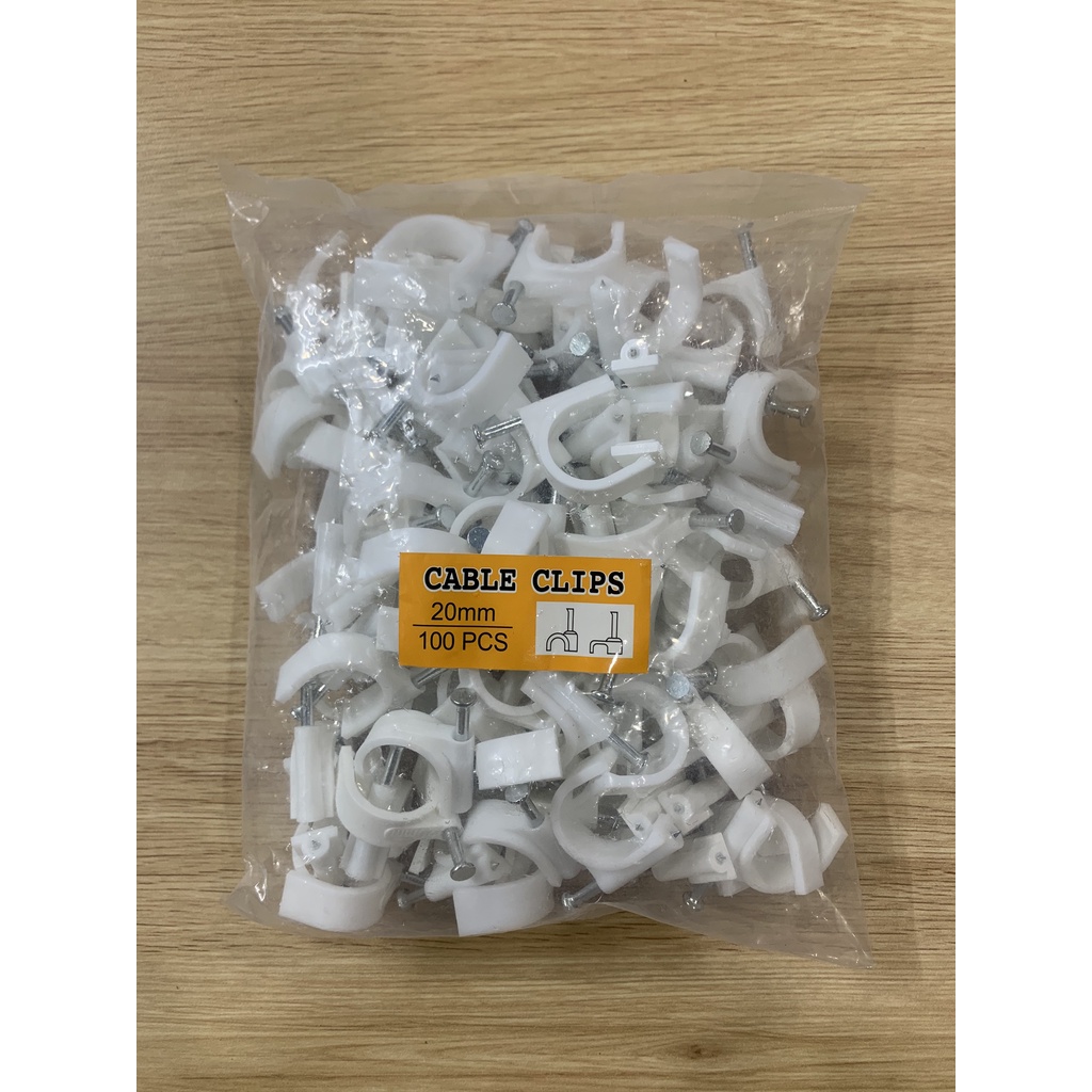 🔥 Nẹp ống tròn R20mm, 1 gói 100 cái, nhựa chất lượng cao, hàng chính hãng - Saigon Tech phân phối