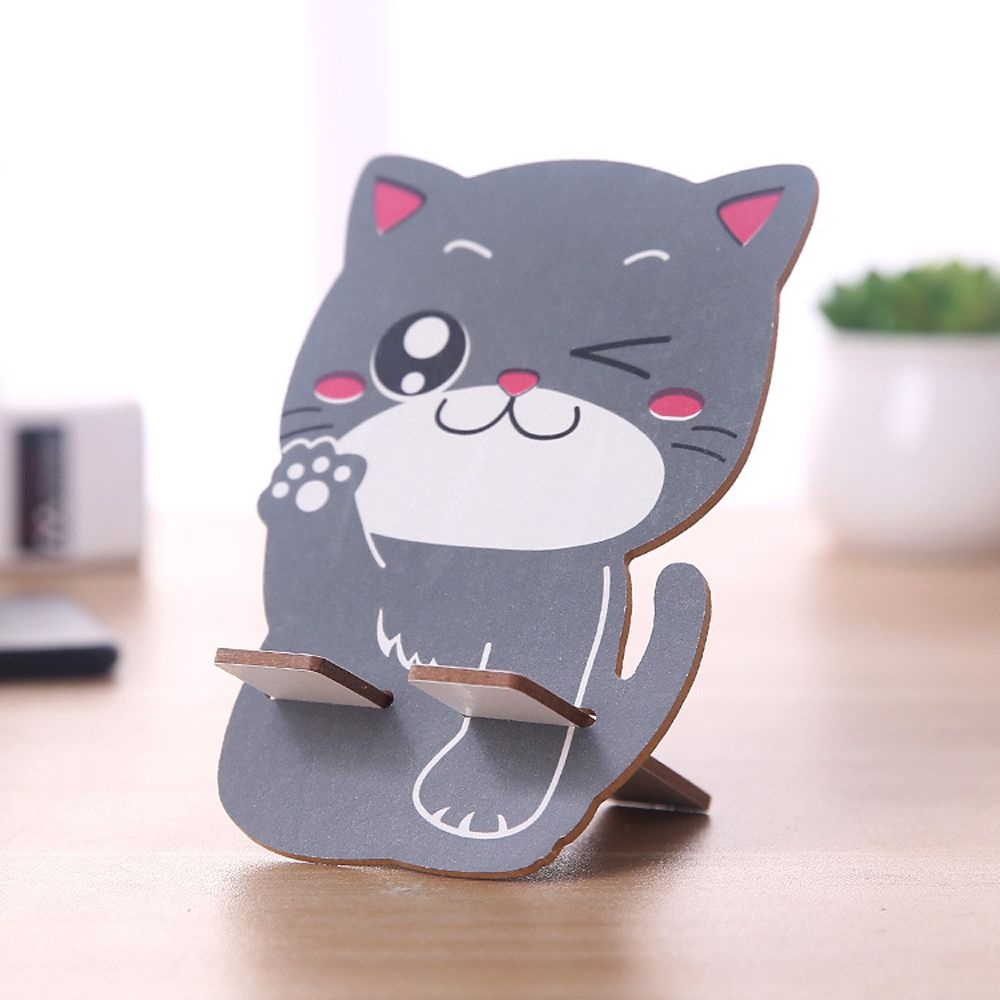 Giá đỡ điện thoại để bàn hình mèo dễ thương nhiều màu
