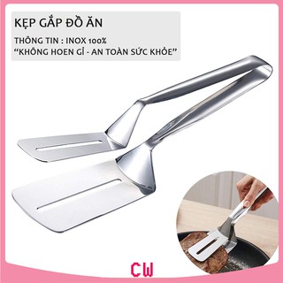 Kẹp gắp thức ăn thực phẩm, kẹp gắp đồ nướng bằng thép không gỉ 20cm
