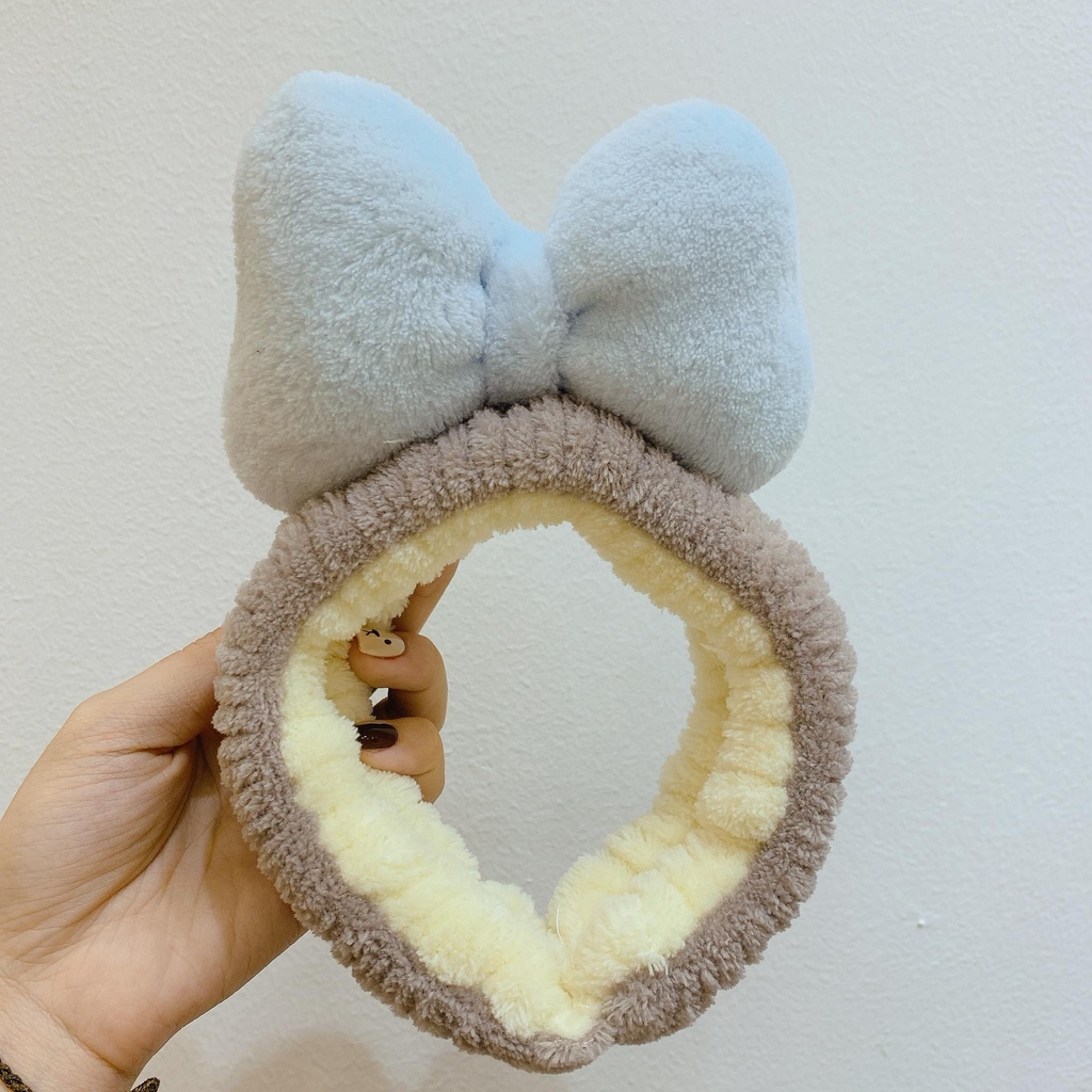 Băng đô bông rửa mặt, trang điểm bờm cài tóc turban dễ thương cute dành cho nữ