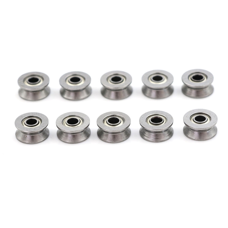 10 chiếc vòng bi ròng rọc rãnh chữ V tiện dụng 3x12x4mm