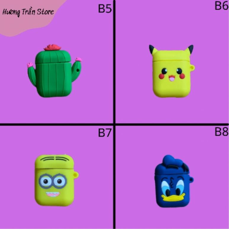 Vỏ Bao Airpod 1 - Airpod 2 silicon dầy   Mẫu Hót trend -  Đựng tai nghe không dây i11 i12 i18 ...TẶNG KÈM MÓC