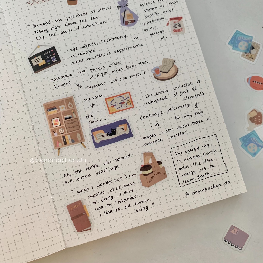 SET 25 STICKER HÀN QUỐC LIVING THING trang trí journal (ảnh thật) - sticker pet - Tiệm nhà Chun