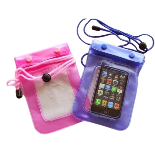 Túi chống nước cho điện thoại, ipad máy tính bảng cảm ứng trong suốt có dây đeo, bao đựng đt trơn chống thấm đi biển bơi