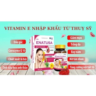 CHĂM SÓC DA viên uống giảm mụn, nám tàn nhang,sáng da  vitamin E ENATURE USA nhập khẩu THỤY SĨ