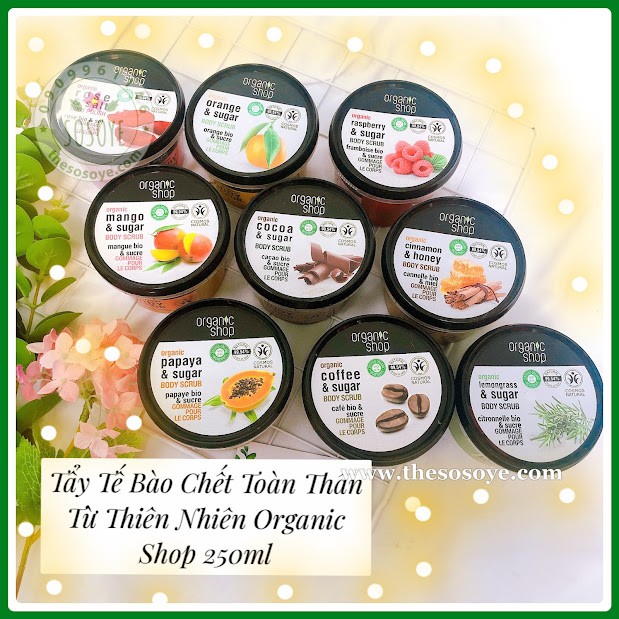 Tẩy Tế Bào Chết Toàn Thân Dưỡng Sáng Mịn Da Organic Body Scrub Nga 250 ml