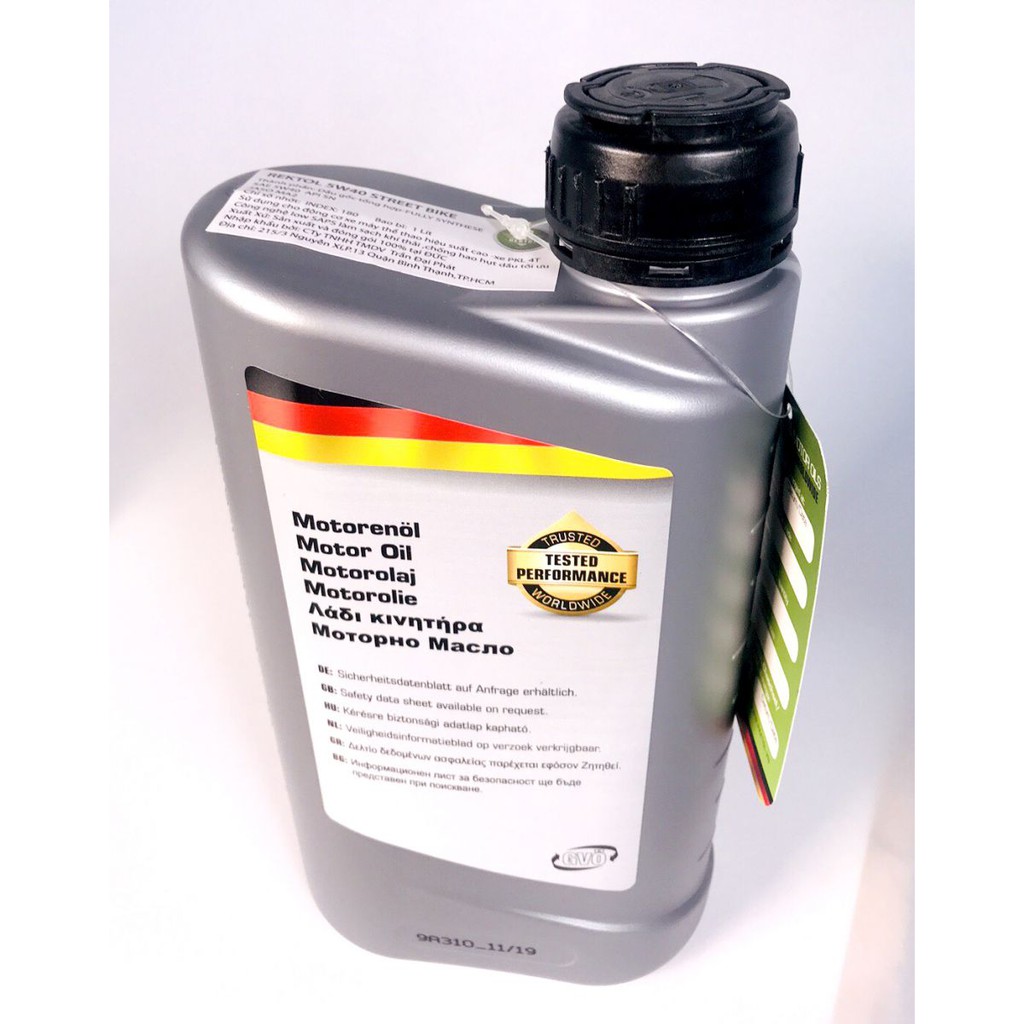 (Mẫu tem Đông Nghi mới) Nhớt nhập khẩu cao cấp Đức REKTOL STREET 5W40 FULL SYNTHESE