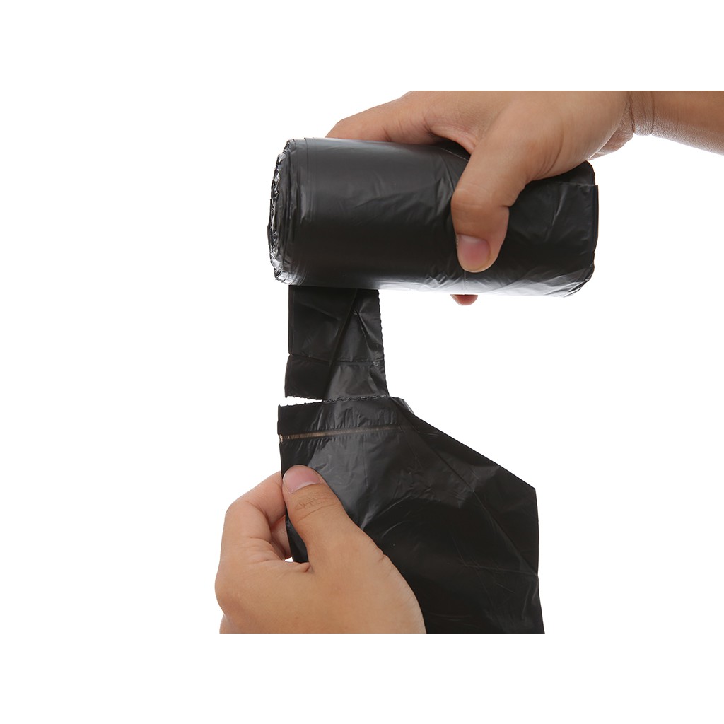 Lô 4 cuộn túi rác tự huỷ có quai tiện dụng Inochi 10L