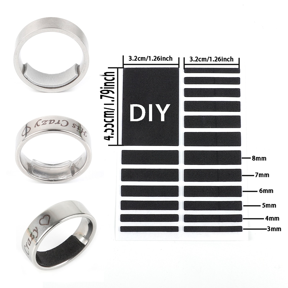 Phụ kiện điều chỉnh kích thước nhẫn vô hình 4 màu 6 kích thước