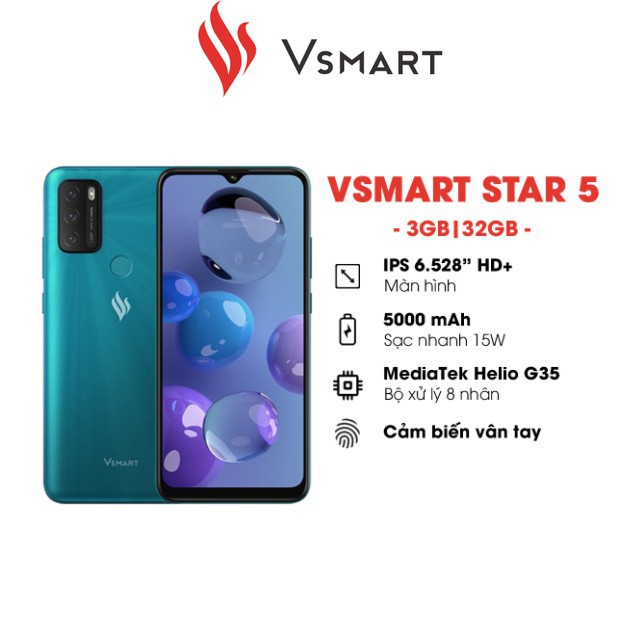 Điện thoại Vsmart Star 5 32GB Ram 3GB - Hàng Chính Hãng